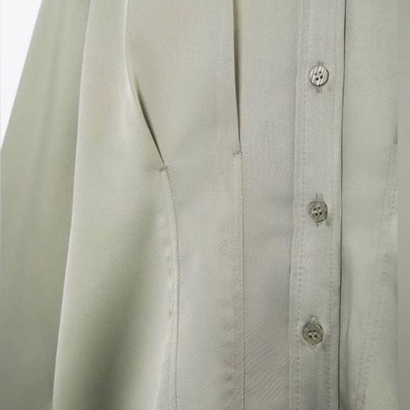 NWT Zara Fitted Satin Tailored Shirt - Picture 4 of 6